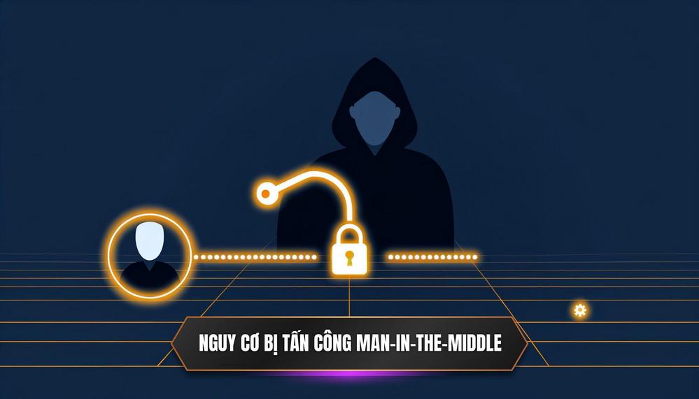 Nguy cơ bị tấn công _Man-in-the-Middle_ (MITM) – Kẻ cắp bí mật giữa đường